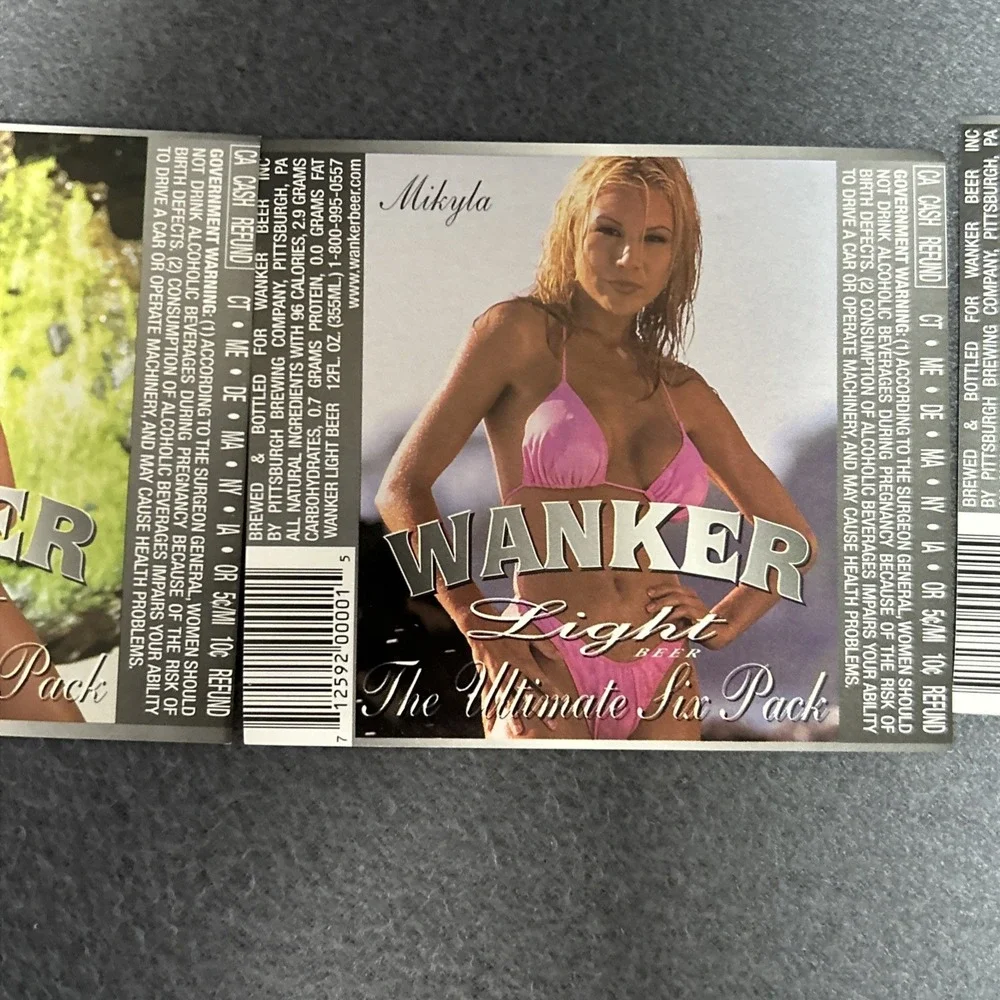 Wanker Woman Beer Labels BIERELIKETTEN Beer Labels‎ The Ultimate 6 Pack